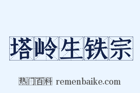 塔岭生铁宗是什么意思的图片